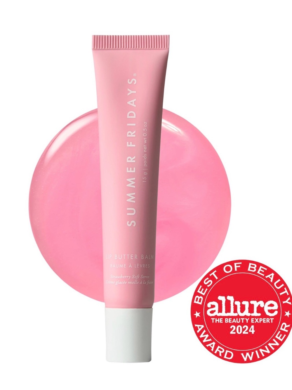 Summer Fridays Pink Lip Butter Balm — Soft Pink Tint